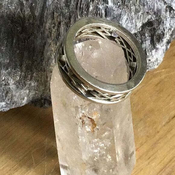 Ring, Sterling Silver Ring, Band, Unisex, Womens, Mens, Handmade, size 9.75 - Picture 5 of 11